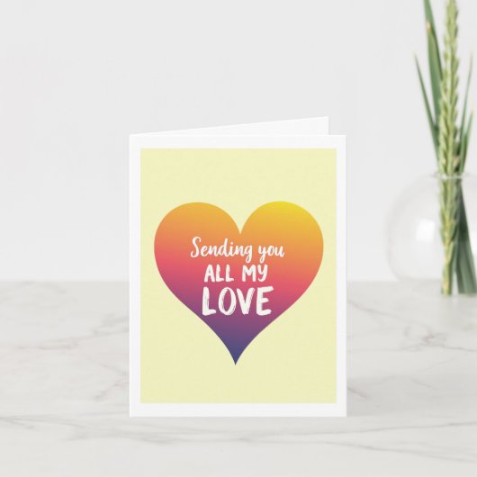 Sending you Love Get Well Soon Empathy Card カード (正面)