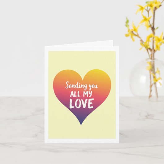 Sending you Love Get Well Soon Empathy Card カード (黄色い花)