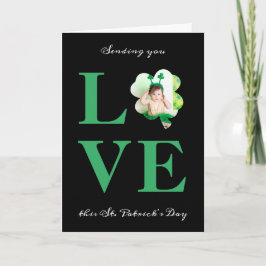 Sending You Love Photo Shamrock St. Patrick's Day カード