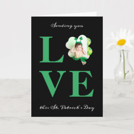 Sending You Love Photo Shamrock St. Patrick's Day カード
