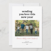 Sending You Love This New Year Photo シーズンカード (正面)