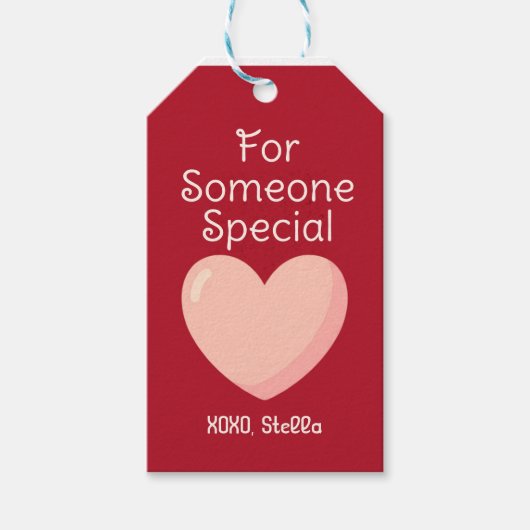 Sending You Love Valentine Gift Tag  ギフトタグ (正面)