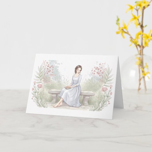 Sending You Peace - Watercolor Garden Reader カード (黄色い花)