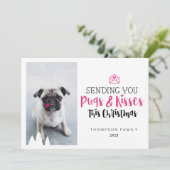 Sending You Pugs & Pugキスかわいいパグドッグ&キス シーズンカード (スタンド正面)
