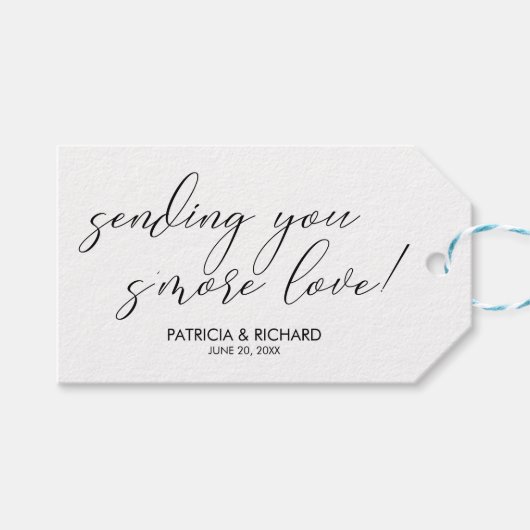 Sending You S'more Love Chic結婚式の引き出物ラベル ギフトタグ (正面(横))