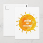 Sending You Sunshineイラストレーションはがき ポストカード (正面/裏面)