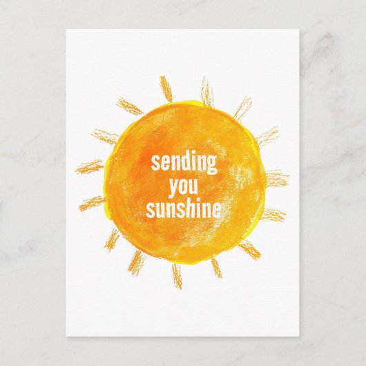 Sending You Sunshineイラストレーションはがき ポストカード (正面)
