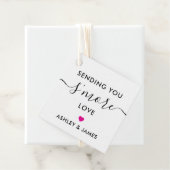 Sending You'S More Loveラベル、の結婚明るい赤紫色・ピンク フェイバータグ (インサイチュ)