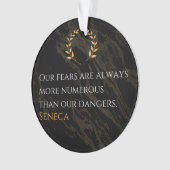 Senecaの洞察:危険と比較した恐実在れ オーナメント (正面)