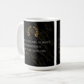 Senecaの洞察：危険と比較した恐実在れ コーヒーマグカップ (正面左)