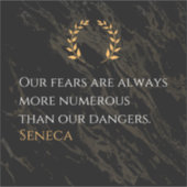 Senecaの洞察：危険と比較した恐実在れ シール (正面)