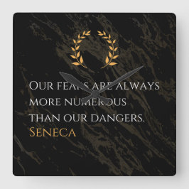 Senecaの洞察：危険と比較した恐実在れ スクエア壁時計