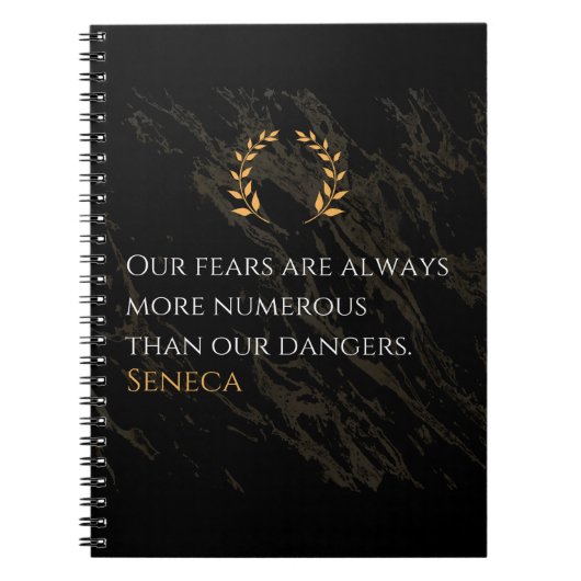 Senecaの洞察：危険と比較した恐実在れ ノートブック (正面)
