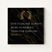 Senecaの洞察：危険と比較した恐実在れ ノートブック (裏面)