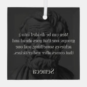 Senecaの部門：doersと批評家 ガラスオーナメント (裏面)