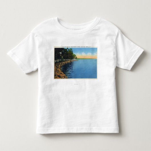 seneca湖公園のパビリオンの海岸線の眺め トドラーTシャツ (正面)