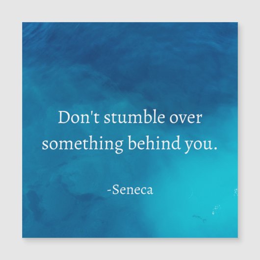 Seneca：前方に焦点を当て、過去につまずかない (正面)