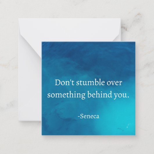 Seneca：前方に焦点を当て、過去につまずかない ノートカード (正面)