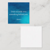 Seneca：前方に焦点を当て、過去につまずかない ノートカード (正面/裏面)