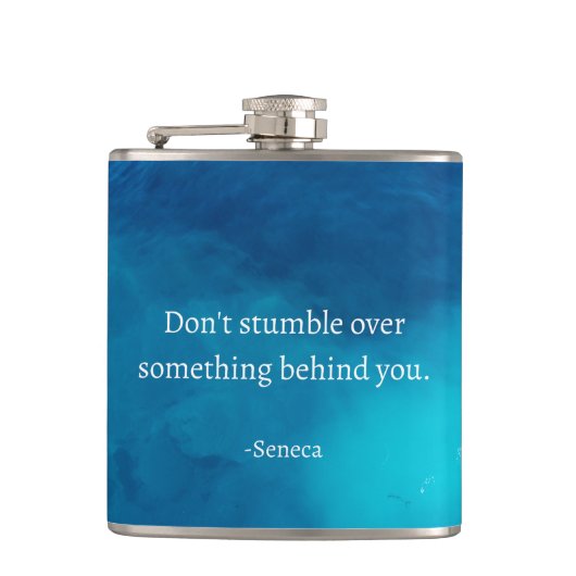 Seneca:前方に焦点を当て、過去につまずかない フラスク (正面)