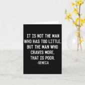 Seneca On Greed Stoic Philosophy Quote Minimalist  カード (黄色い花)