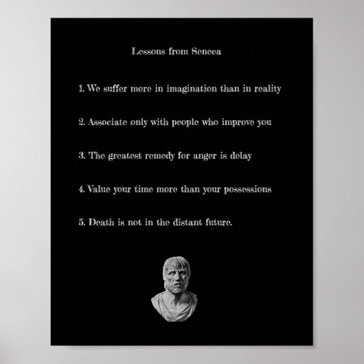 Seneca Posterのレッスン – Stoic Philosophy ポスター (正面)