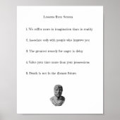 Seneca Poster - Stoic Philosophy Lessons ポスター (正面)