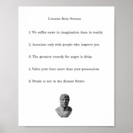 Seneca Poster - Stoic Philosophy Lessons ポスター