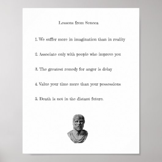 Seneca Poster - Stoic Philosophy Lessons ポスター (正面)