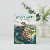 Seneca Rocks West Virginia ポストカード (スタンド正面)