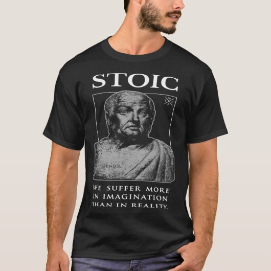 Seneca u201CIn Imaginationu201Dストイシズム引用文 Tシャツ (正面)