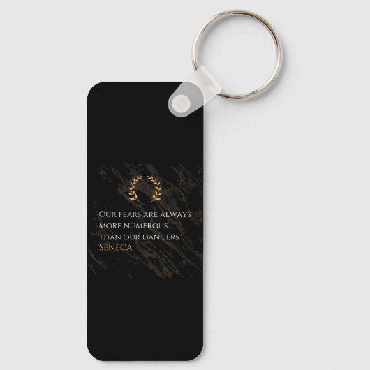 Seneca's Insight: Fears Compared to Real Dangers キーホルダー (裏面)