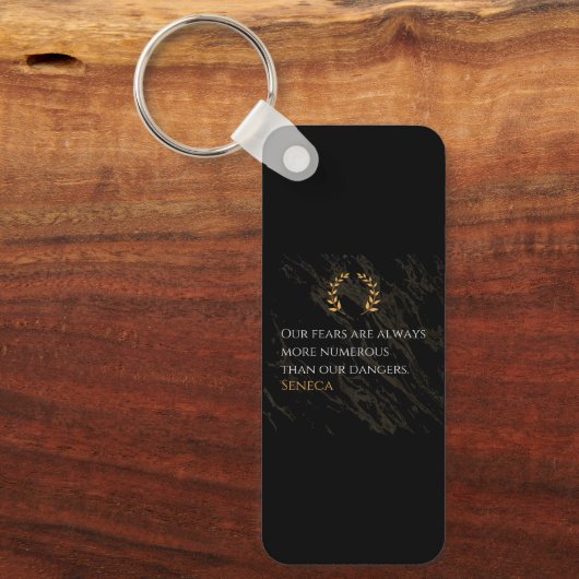 Seneca's Insight: Fears Compared to Real Dangers キーホルダー (正面)