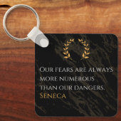 Seneca's Insight: Fears Compared to Real Dangers キーホルダー (正面)