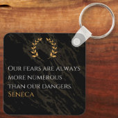 Seneca's Insight: Fears Compared to Real Dangers キーホルダー (裏面)