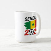 Senegal 2026 Soccer Fan Design with Star Football コーヒーマグカップ (正面右)