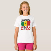 Senegal 2026 Soccer Fan Design with Star Football Tシャツ (正面フル)