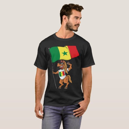 Senegal Fan Horse Tシャツ (正面フル)