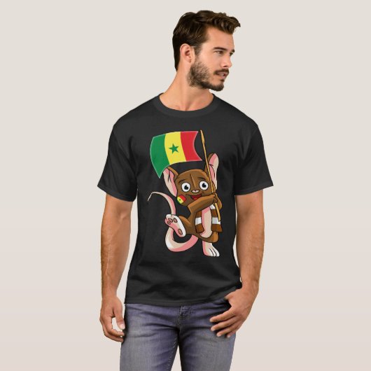 Senegal Fan Mouse Tシャツ (正面フル)