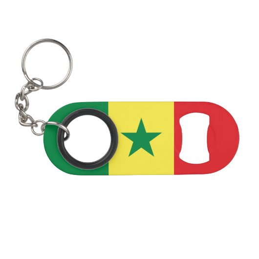 Senegal Flag キーホルダー栓抜き (正面(横))