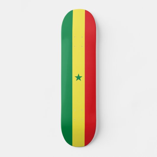 Senegal Flag スケートボード (正面)
