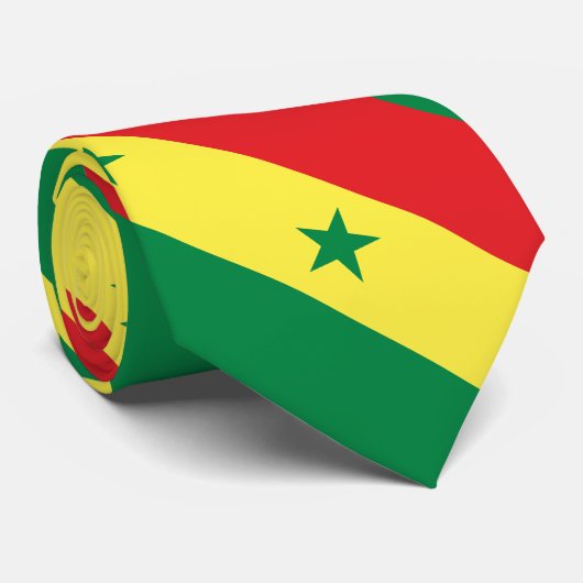 Senegal Flag ネクタイ (ロール)