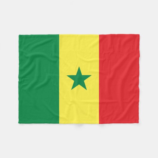 Senegal Flag フリースブランケット (正面(横))