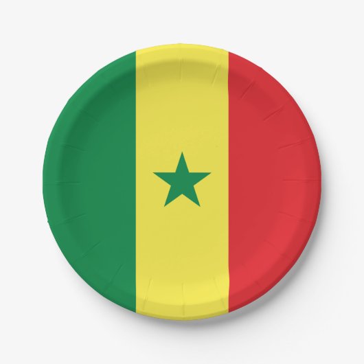 Senegal Flag ペーパープレート (正面)