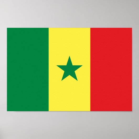 Senegal Flag ポスター (正面)