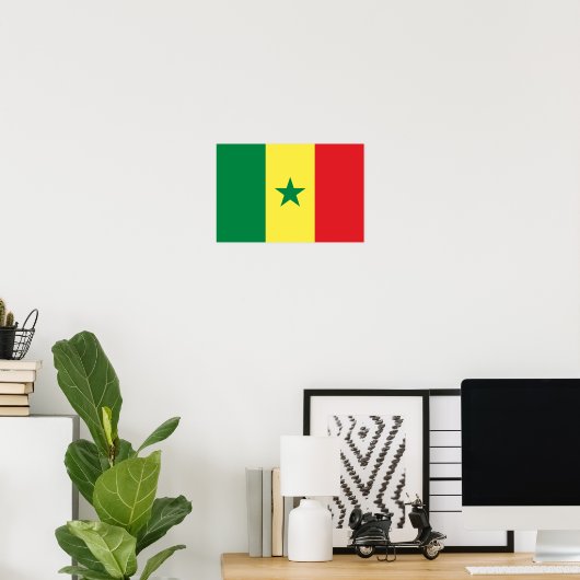 Senegal Flag ポスター (ホームオフィス)