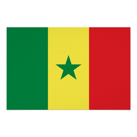 Senegal Flag ポスター (正面)