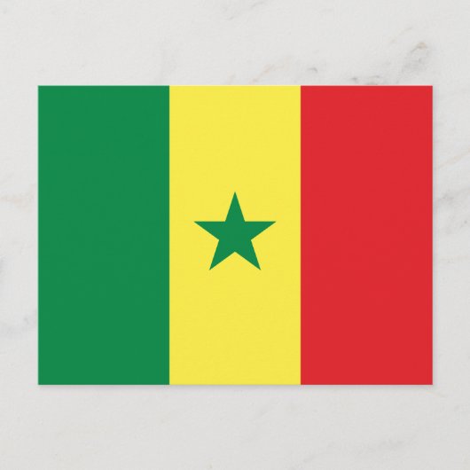 Senegal Flag ポストカード (正面)