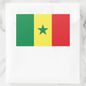 Senegal Flag 長方形シール (バッグ)