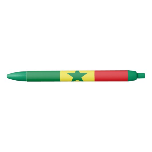 Senegal Flag 黒ボールペン (正面)